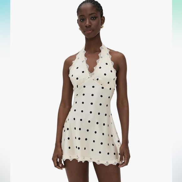 Lioness Dresses & Skirts - NWT Lioness Polka Dot Halter Mini Dress | SMALL